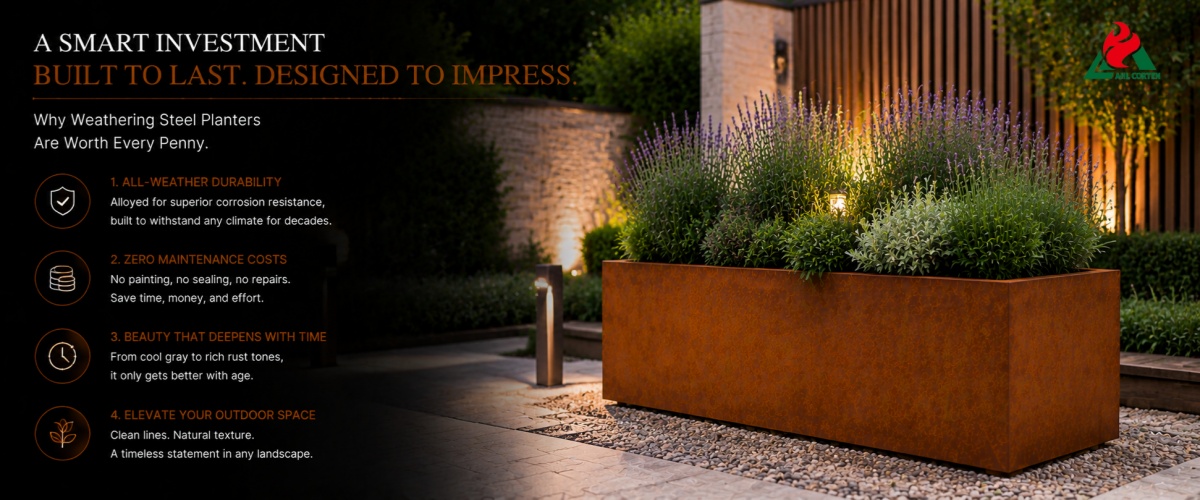 Why Are Weathering Steel Planters a Long-Term, High-Value Investment